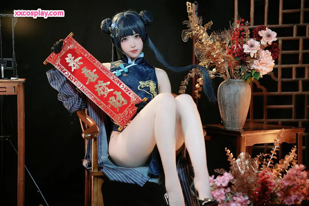 Miyamoto Sakura as Ryuuka Hisaki - Blue Archive Qipao Gravure
